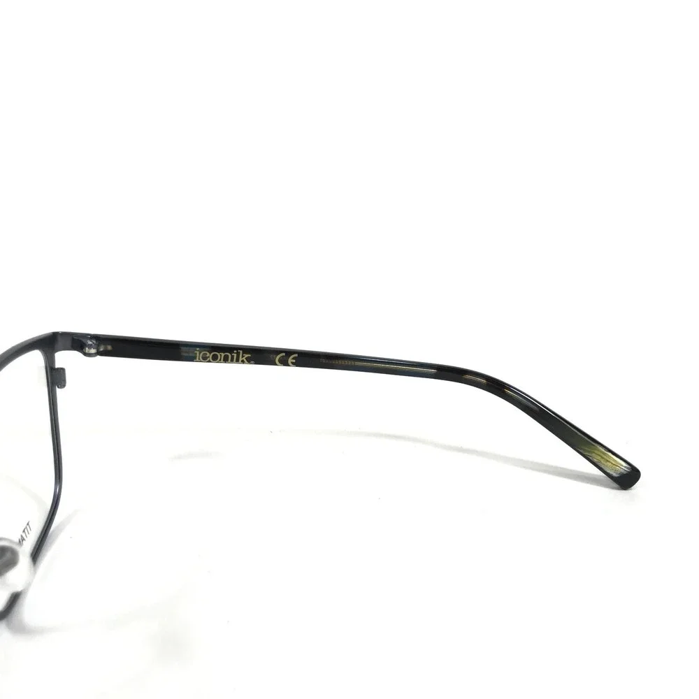 Iconik Eyeglasses Frames Graham C01 Blue Square Full Rim 56-17-140